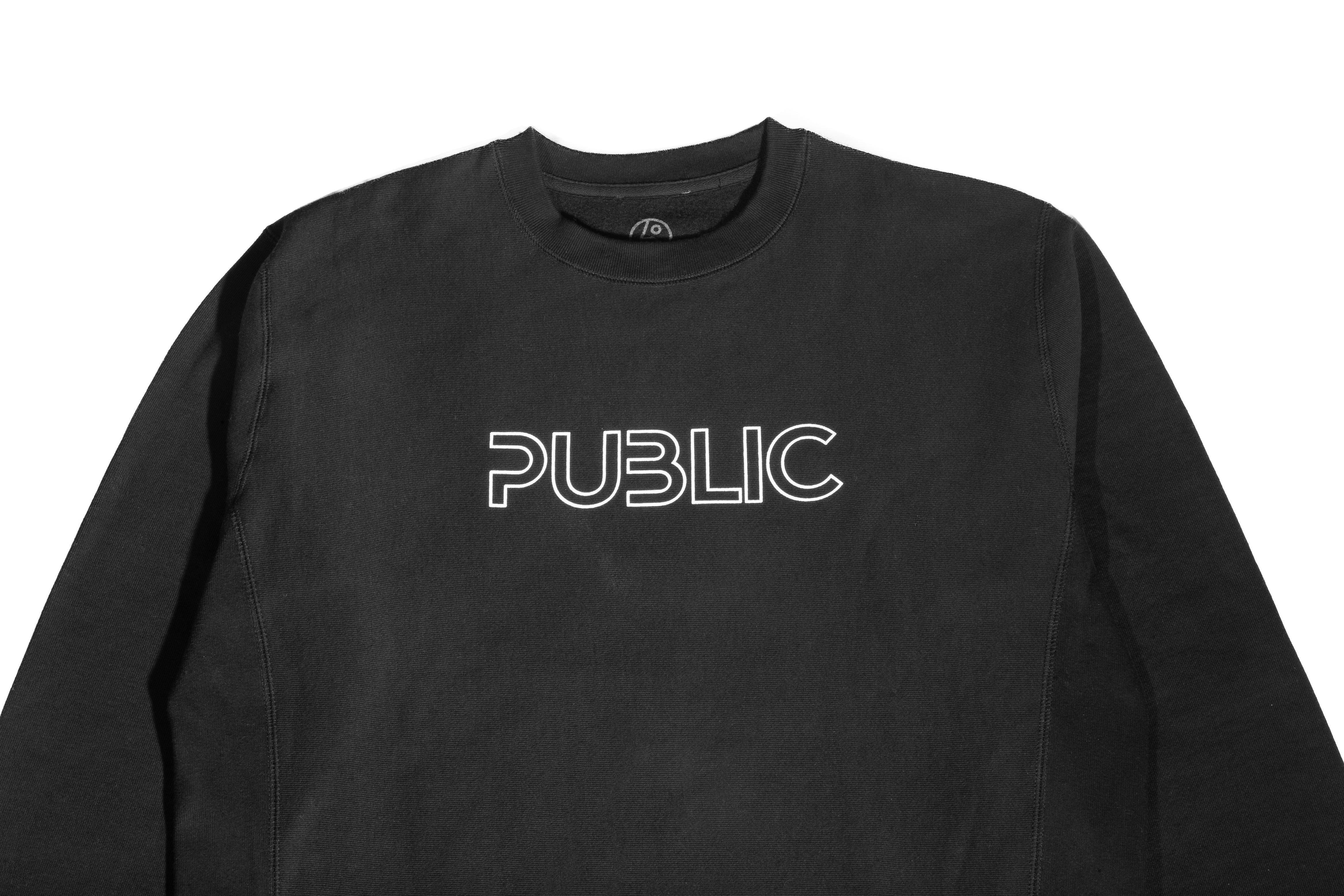 Logo Crewneck - Black – PUBLIC snowboards