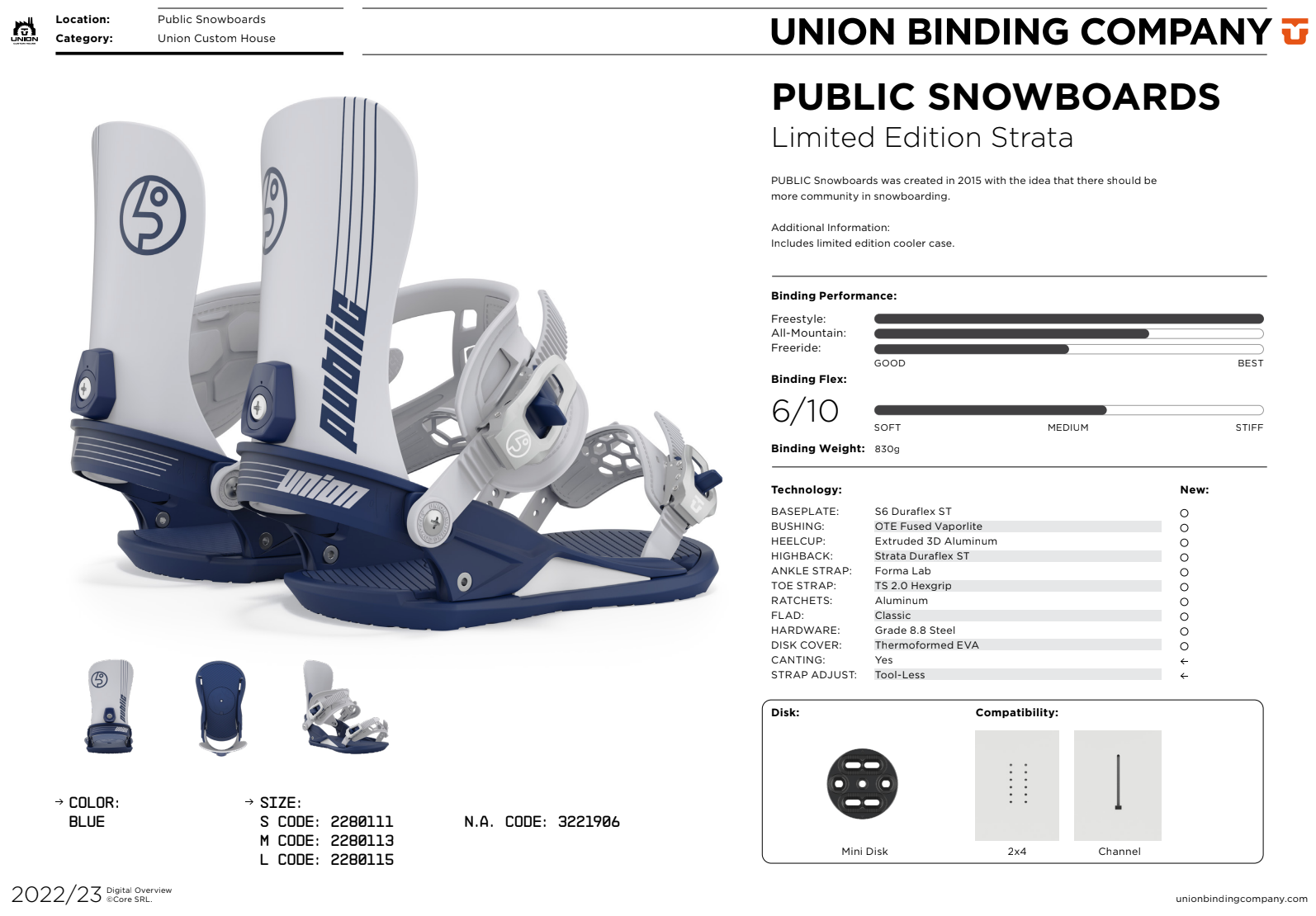 UNION X PUBLIC STRATA BINDING – PUBLIC snowboards